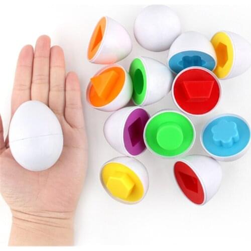 12PCS Montessori Toys Childrens Smart Egg Shape Toys Educational Math Toys 3D Educational Games Popular Toys Jigsaw Mix Toys