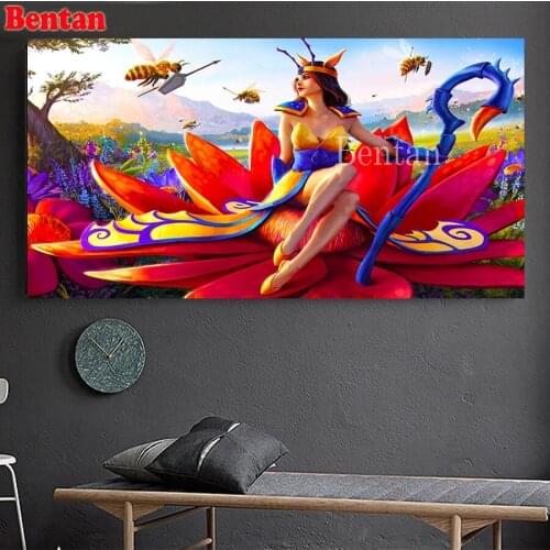 Egypt Queen Flower Bee 5d diy diamond painting full,square,diamond embroidery round,3 d cross stitch,diamond mosaic,home decor