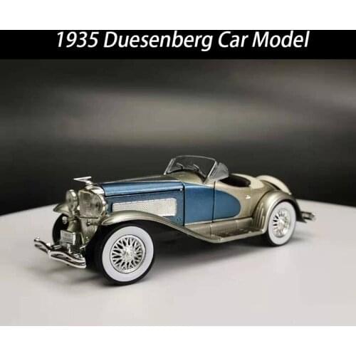 Diecast Alloy 1:32 Luxury Cars 1935 Duesenberg Convertible Classic Vintage Car Model Metal Die-Cast Toy Vehicle Collection