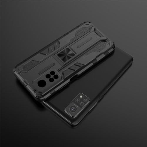 Magnetic Kickstand Soft TPU Bumper Armor Shockproof Case For Xiaomi Mi 10T Pro Lens Protection Hard PC Back Cover Coque Fundas