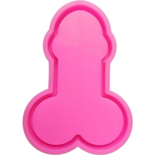 Male Organs Penile Tray Epoxy Resin Mold Serving Plate Casting Silicone Mould DIY Crafts Cup Mat Making Tool
