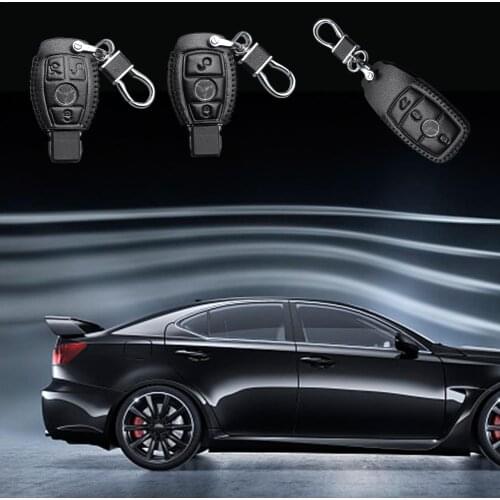 New Hot Sale Leather Car Key Cover Keychain Case For Mercedes Benz CLS CLA GL R SLK AMG A B C S Class Remote Holder Accessories
