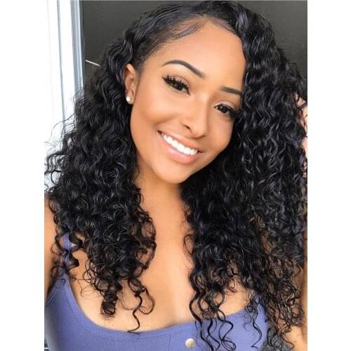 Adorable Synthetic Hair Bundles With Closure / Deep Wave 4PCS+1 Set / 8-14inch Natural Weave Color African Afro Extension