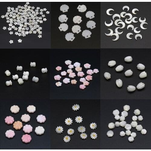 Natural White Shell Pendant freshwater Mother of Pearl Exquisite Charms For Jewelry Making DIY Earring Necklace Accessories