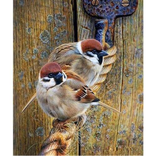 Full round diamond mosaic birds embroidery painting rhinestone wall stickers decoration diamond drawing art needlework handcraft