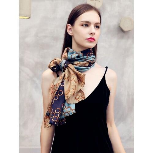 Spring Women Neck Scarves Luxury Brand Soft Silk Scarf Femme Decorative Neckerchief Long Bandana Foulard Ladies Bufanda Mujer