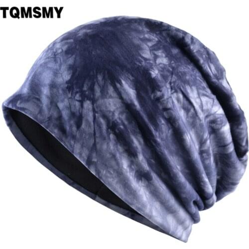 TQMSMY Unisex Spring Summer Printing Women Beanies Hat for Men Thin Baggy Skullies Cap Slouchy Collar Beanie Hip Hop Hats TME127
