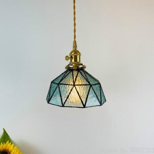 Vintage Handmade Glass Chandelier Japanese Modern Porch Restaurant Bedside Lights Hanging Lights Home Decor Lustres Pendentes