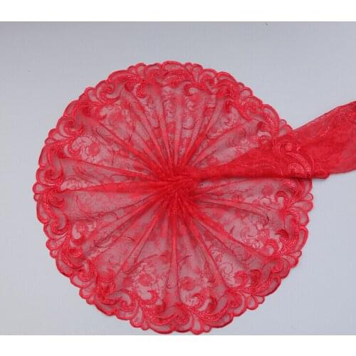 14Yards Red Lace Trim Embroidery Lace Applique Trimming DIY Lace Fabric Clothing Accessories