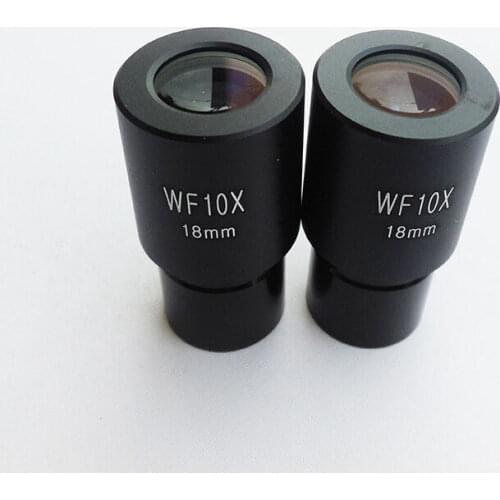 2PCS Widefield Biological Microscope Wide Angle Eyepiece Optical Lens with Mounting Size 23.2mm WF 10x