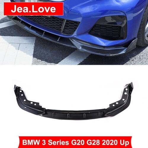 3 pcs/set ABS Material Front Lip Bumper Shovel Chin For BMW 3 Series G20 G28 2020 Up Car Body Kit Stylling Modification