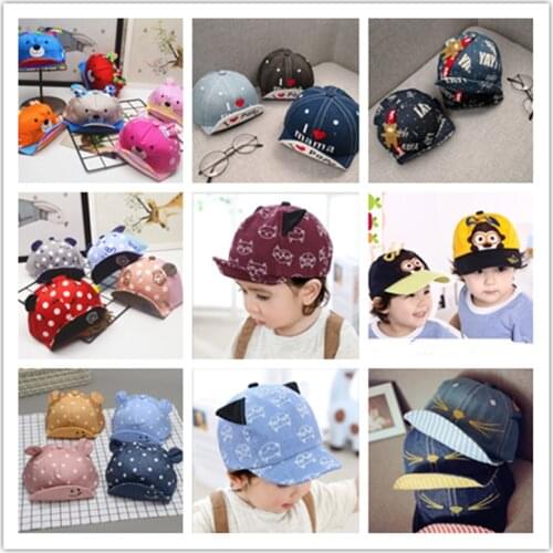 3pcs Cartoon Baby Caps New Girl Boys Cap Summer Hats For Boy Infant Sun Hat Sunscreen Baby Girl Spring Fall Bebes Hats