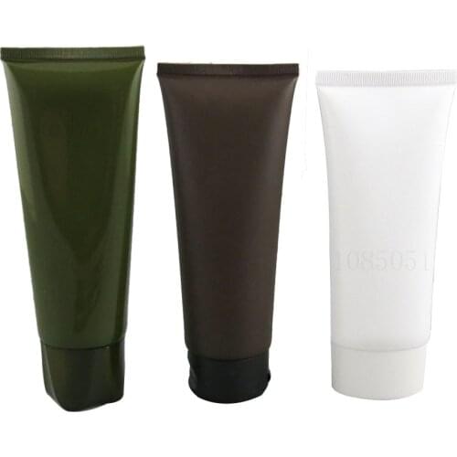 30 x Refillable Empty White Amber Green Bottle Soft Tube with Cap 100g 100ml Travel Squeeze Cosmetic Cream Container