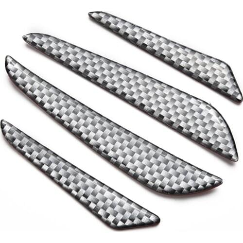 4pcs Universal Car Sticker Carbon Fiber Car Door Side Edge Guard Trim Molding Protection Strip Scratch Protector
