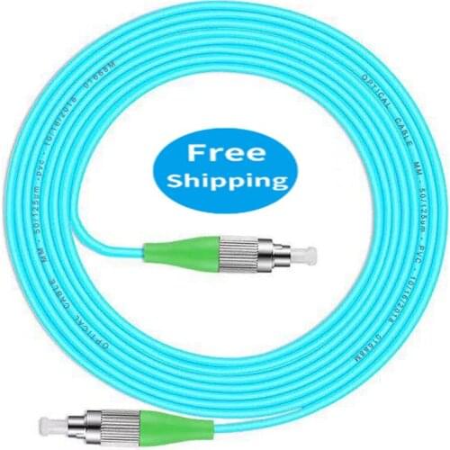 5PCS/lot FC/APC -FC/APC OM3 Fiber Optic Patch Cord 10G 50/125 Fiber Cable Multimode Simplex Optical Jumper Free Shipping