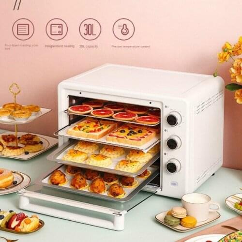 220V 30L Automatic Household Oven Baking Multi-Function Toaster Oven Pizza Oven Bakery Electric Oven for Baking