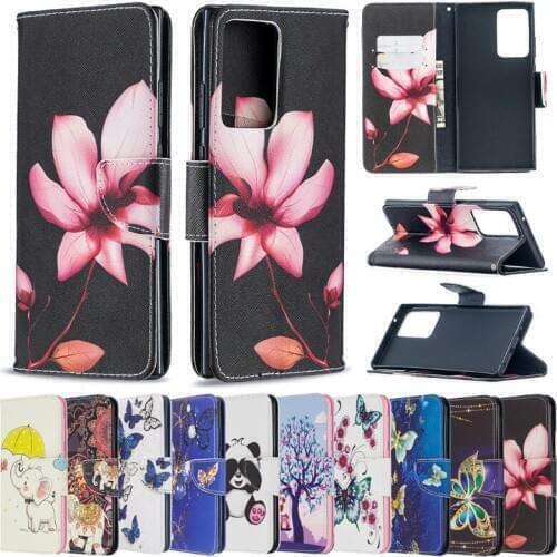 30Pcs/Lot Double-sided Printed Patterns Flip Phone Case For Samsung Galaxy A42 A12 S21 Note 20 Ultra S20 FE TPU in inner Cover