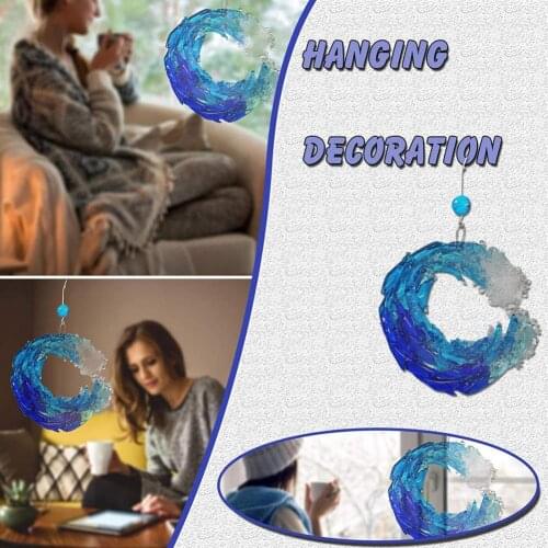 Wave Hanging Ornament Decorative Fine Workmanship Resin Outdoor Garden Pendant for Home