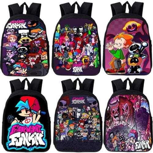 Toddler Friday Night Funkin Kindergarten Backpack For Boys Girls Hot Game Schoolbag Children Book Knapsack 12 Inch Mini Rucksack