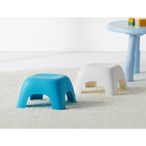 Cartoon kids stool household living room plastic stool thickened bathroom bath short rubber stool non-slip stool furniture Small