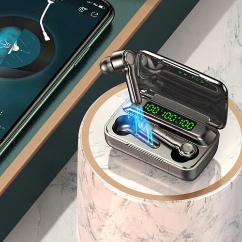 HiFi Sound Waterproof Bluetooth Earbuds Headsets, LED Battery Display, Earphones Intelligent Touch, Noise Deduction