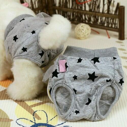 Pet Dog Cotton Physiology Pants Dog Shorts Cat Underwear Puppy Cute Diaper Lace Edge Sanitary Briefs Pantie