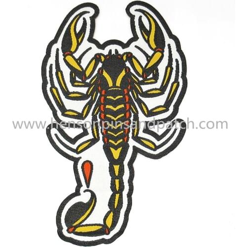 Customized animal polyester woven or printed lobster cloth patch