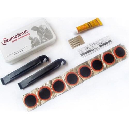 Mountain Bicycle MTB Repair Tools Cycling Flat Tire Repair Rubber Patch Glue Lever Sets Multifunctional Emergency Tire Fix Kit