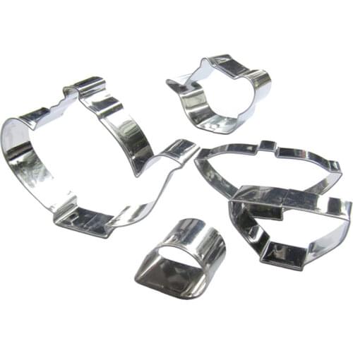 Kung Fu Tea Shape Cake Decorating Tools,Five Pieces Exquisite Tea Sets Cookie Biscuit Baking Molds,Direct Selling