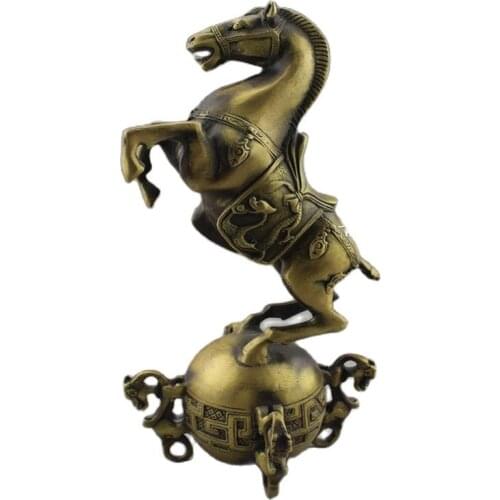 China old bronze fengshui decoration qiankun Horse