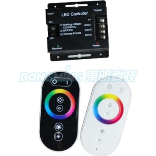 RF RGB controller DC5-24V iron LED Controller With Touch Remote controller for dream color led strips Free Fedex