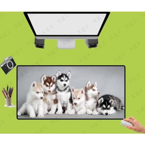 XGZ Animal White Dog Large Size Mouse Pad Anti-slip Natural Rubber PC Computer Gaming Mousepad Desk Mat for LOL Cs Go DOTA2