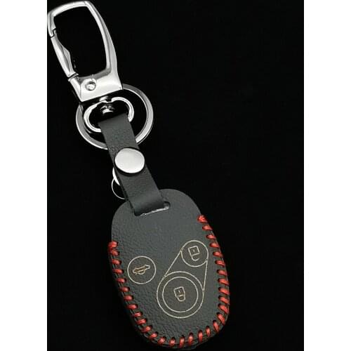 Leather Cover For Honda 2003 2008 2009 2010 2011 2012 Accord CRV Civic Fit Pilot 3 Buttons Remote Key Case