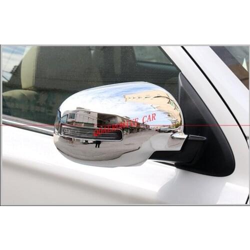 QDAEROHIVE Side Mirror Cover With Turn Light Chrome Rearview Molding For Mitsubishi Outlander 2013-2017