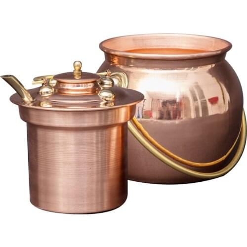 Copper warm wine pot Chinese style antique Chinese household handmade red copper hot wine in winter