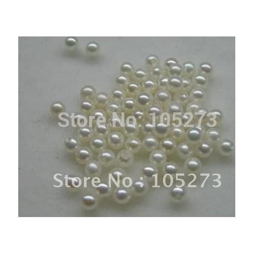 New Arrive Chirstmas Jewelry ! Charming AA 2-3MM Luster Natural 1/2hole Round Genuine Freshwater Pearls Loose Beads Hot Sale