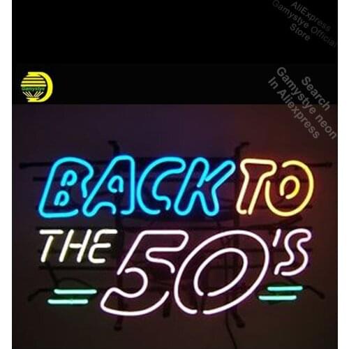 New 50s American Style Retro neon Signs Glass Tube neon lights Recreation Room Neon Light Signs for Store Neon Signs For Home