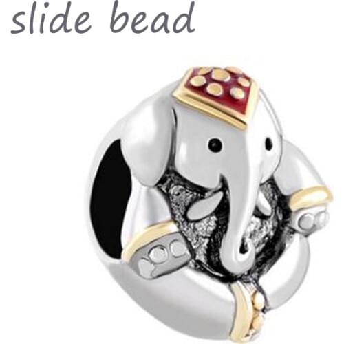 New Slide beads Thailand Elephant Animal Beads Charms Bracelets Fit All Brands, fit Pandora bracelet
