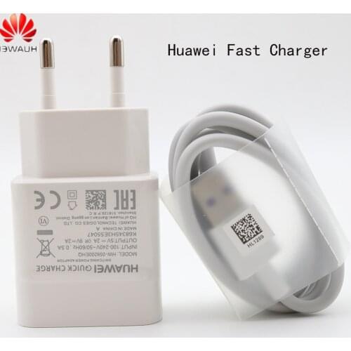 Original Huawei EU Fast Charger QC 2.0 Quick Charge adapter usb type c cable for Huawei Honor 9 nova 2 3 3e 4 5e p20 lite P9 P10