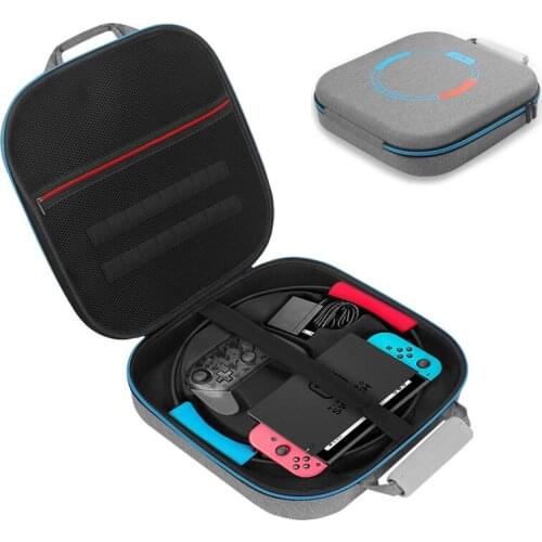 Carrying Case for Nintendo Switch Fitness Ring Storage Bag for Ring Con Game Cards Pro Controller Dock AC Adapter Accessories