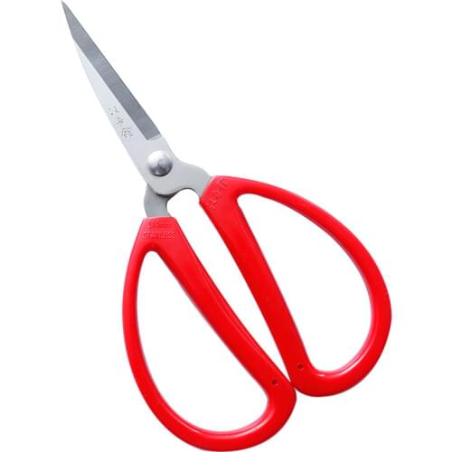 Durable sharp household scissors student office paper cut scissors stainless steel bonsai scissors red handle multi size