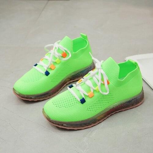 Shoes Ladies Sports Shoes Fashion Color Green Platform Shoes Casual Walking Shoes Comfortable Outdoor Ladies Workout Light Shoes