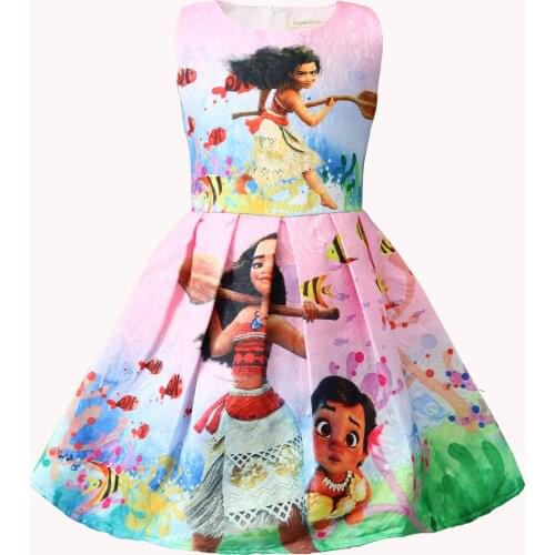 2020 Spring Summer Princess Dress for Girl Cotton Cartoon Wedding Birthday Party Costumes Children Clothing Graffiti Girl Dress