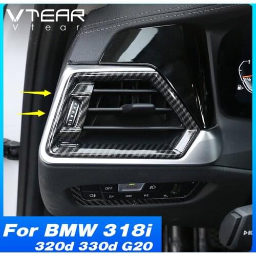 Vtear Interior Front Air Outlet Cover Decoration Car Inner Vent Trim Accessories Dashboard Parts For BMW 318i 320d 330d G20 2021