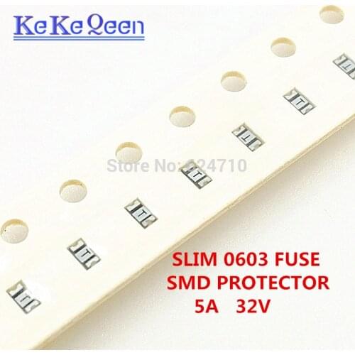 100Pcs/Lot 0494005.NR 5A 32V FUSE BOARD MNT 0603 SMD PROTECTOR SLIM Thin Film Fast-Acting Marking T