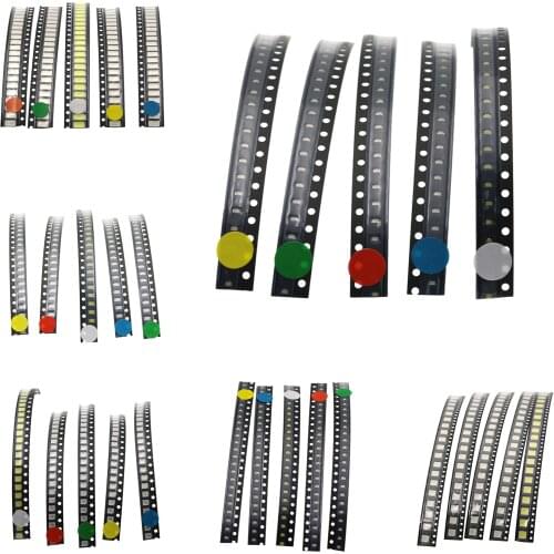 100pcs SMD LED Diode Lights Chip, High Intensity Super Bright Lighting Bulb Lamps Electronics Components Light Emitting Diodes