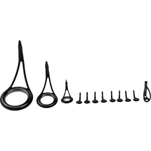 12pcs Fishing Rod Guide Eye Ring Fishing Line Ring Rod Repair Kit DIY Tool