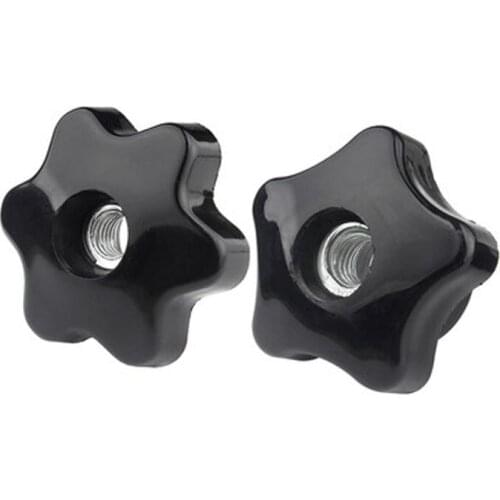2PCS Pentagram Thumb Nut Through hole Nuts 39mm head Outer diameter Knob handle Nutted M6 M8 M10 M12
