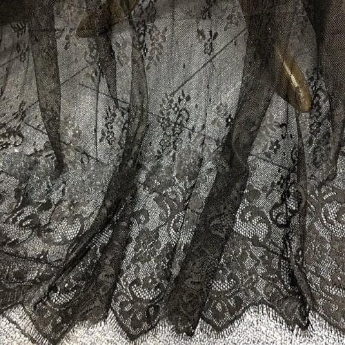 3Meters Per Pcs Exhigh Quality Uisite export unilateral mesh eyelash lace DIY wedding veil clothing splicing accessories M10602