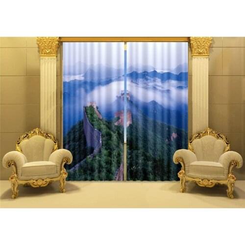 Great Wall of China 3D Blackout Window Curtains For Living room Bedding room Hotel/Office Curtain Drapes Cortinas para sala